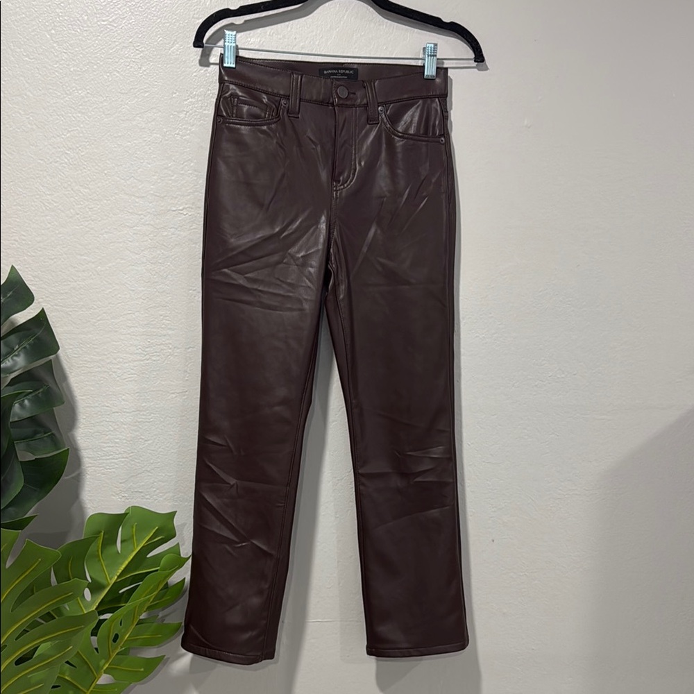 Banana republic cropped bootcut faux leather pants